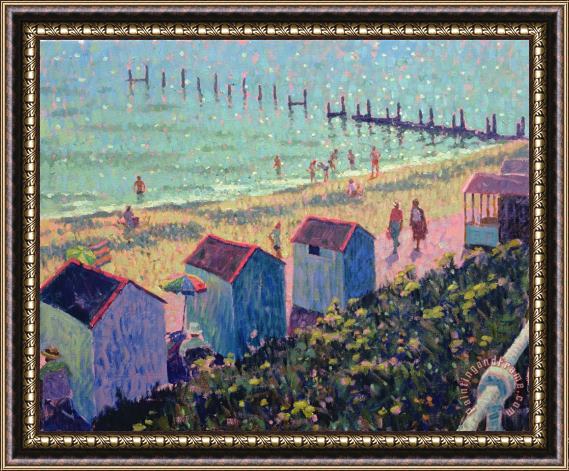 Hugo Grenville The Beach From North Parade Southwold Framed Painting