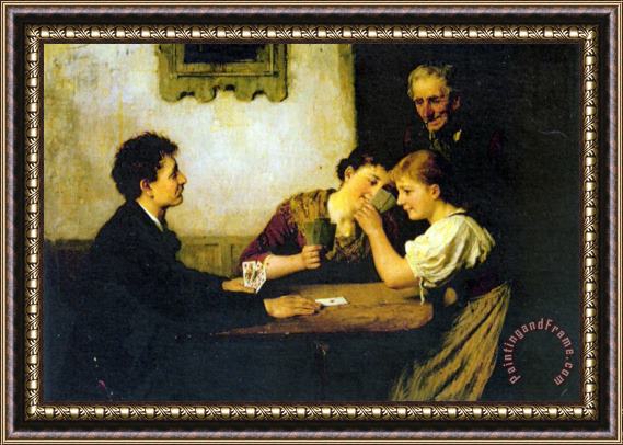 Hugo Oehmichen The Card Game Framed Print