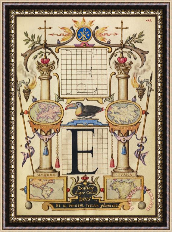 Hungarian Guide for Constructing The Letter E Framed Painting