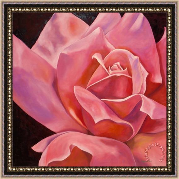 hyunah kim Pink Rose Framed Painting