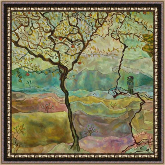 hyunah kim Tree And a Bird Framed Painting