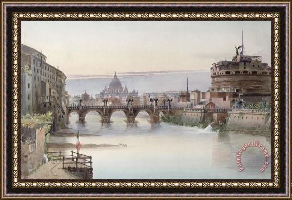 I Martin View of Rome Framed Painting