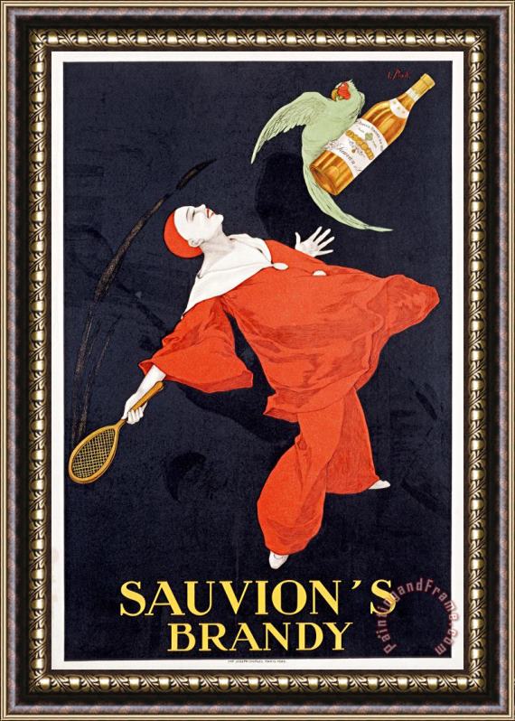 I. Stall Sauvion's Brandy Framed Painting