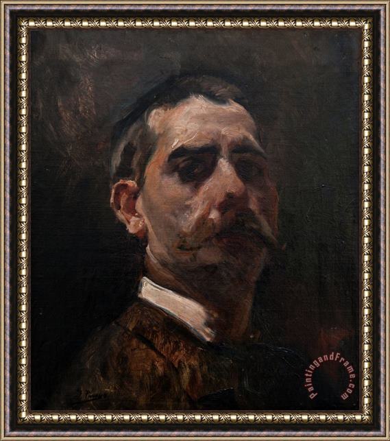 Ignacio Pinazo Camarlench Portrait Framed Painting