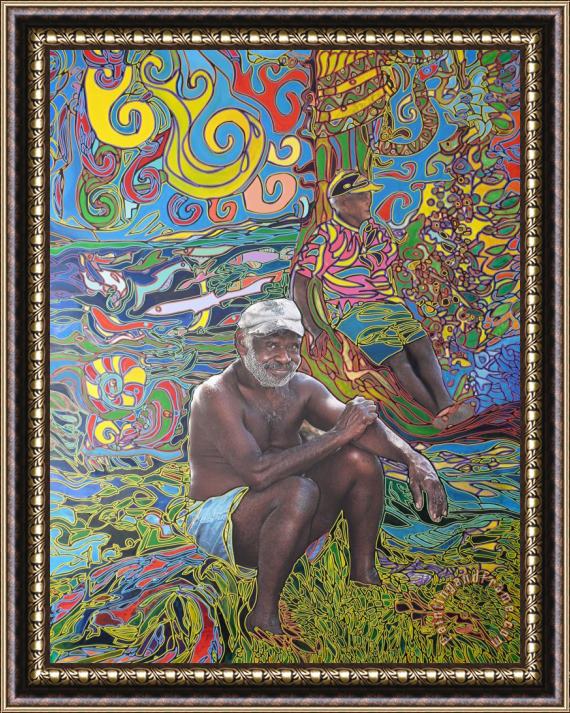 Igor Eugen Prokop Fishermans rest in Vanuatu Framed Print