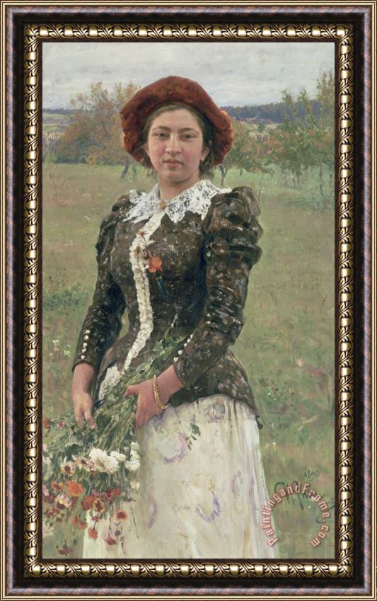 Ilya Efimovich Repin Spring Bouquet Framed Print