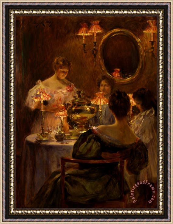 Irving R. Wiles Russian Tea Framed Painting