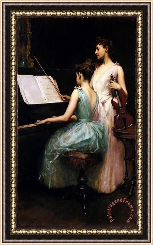 Irving Ramsay Wiles The Sonata Framed Painting
