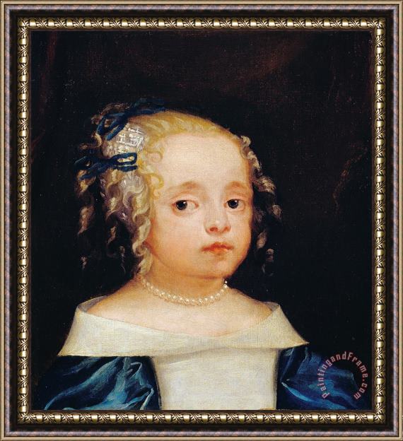 Isaac Fuller Head of a Girl Framed Painting