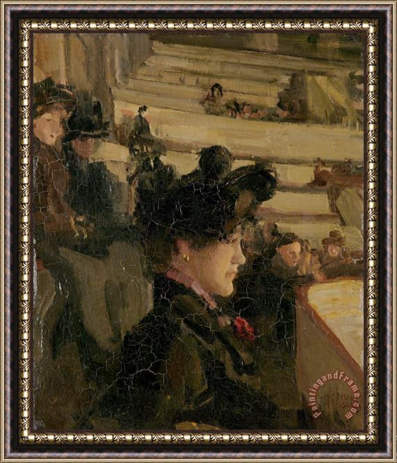 Isaac Israels At The Theatre Framed Painting