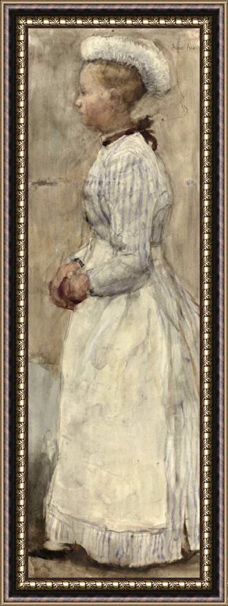 Isaac Israels Dienstmeisje Framed Painting
