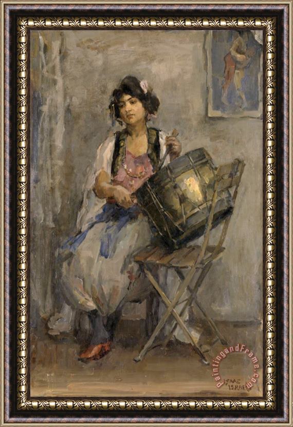 Isaac Israels The Lady Drummer Framed Painting