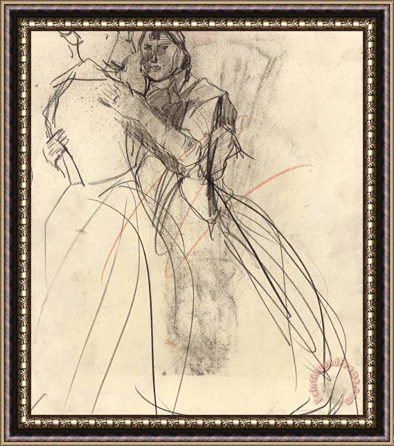 Isaac Israels Twee Dansende Vrouwen (doorgestreept) Framed Print
