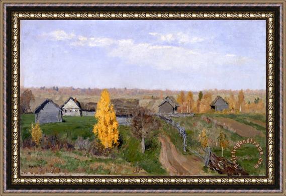 Isaac Levitan Golden Autumn. Slobodka Framed Painting