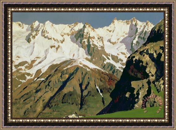 Isaak Ilyich Levitan Mount Blanc Mountains Framed Painting