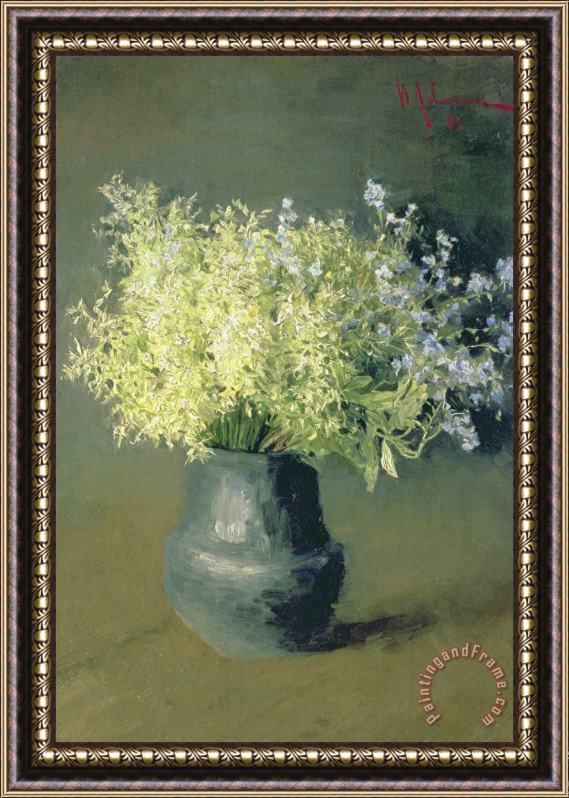 Isaak Ilyich Levitan Wild Lilacs And Forget Me Nots Framed Print