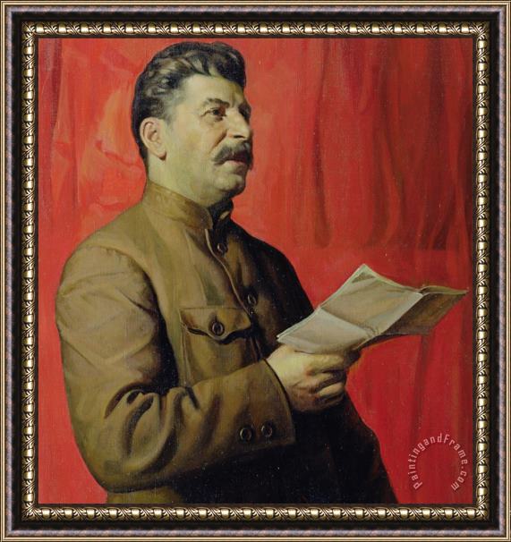 Isaak Israilevich Brodsky Portrait Of Stalin Framed Painting