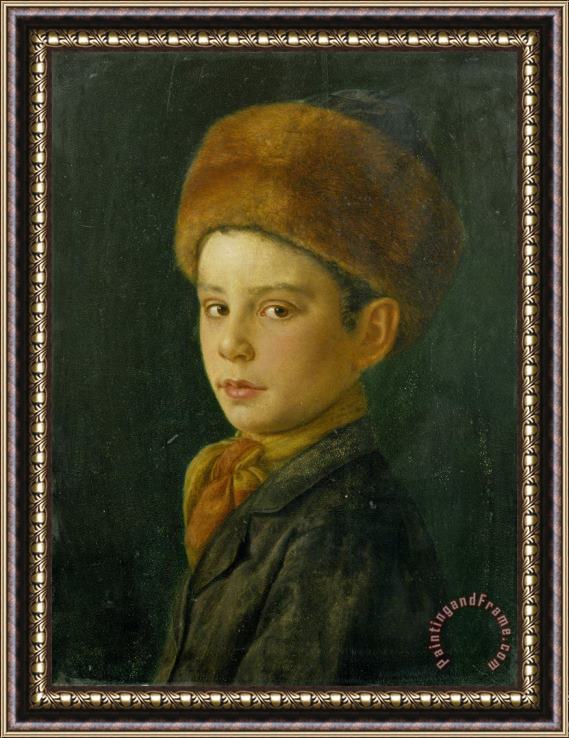 Isidor Kaufmann Portrait of a Boy Framed Print