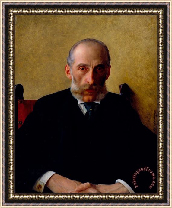 Isidor Kaufmann Portrait of Isidor Gewitsch Framed Painting