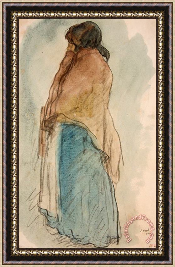 Isidre Nonell Pitcher Woman Framed Painting