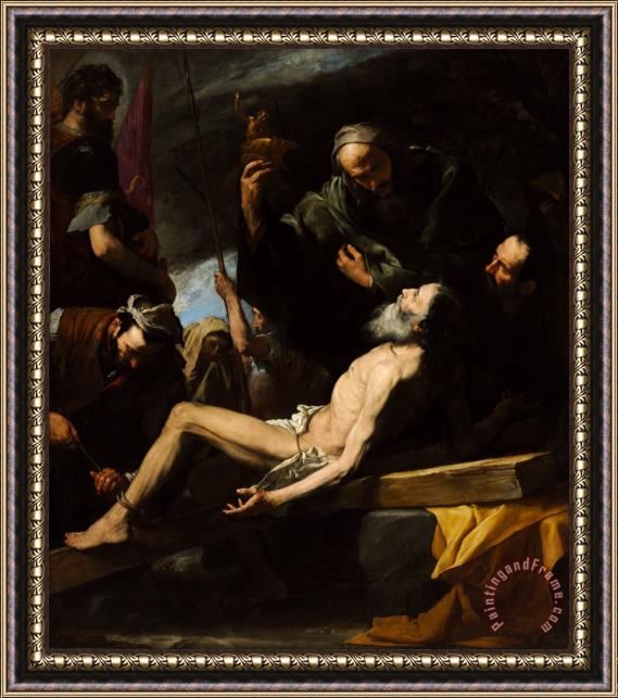 Italian Martyrdom of Saint Andrew Framed Painting