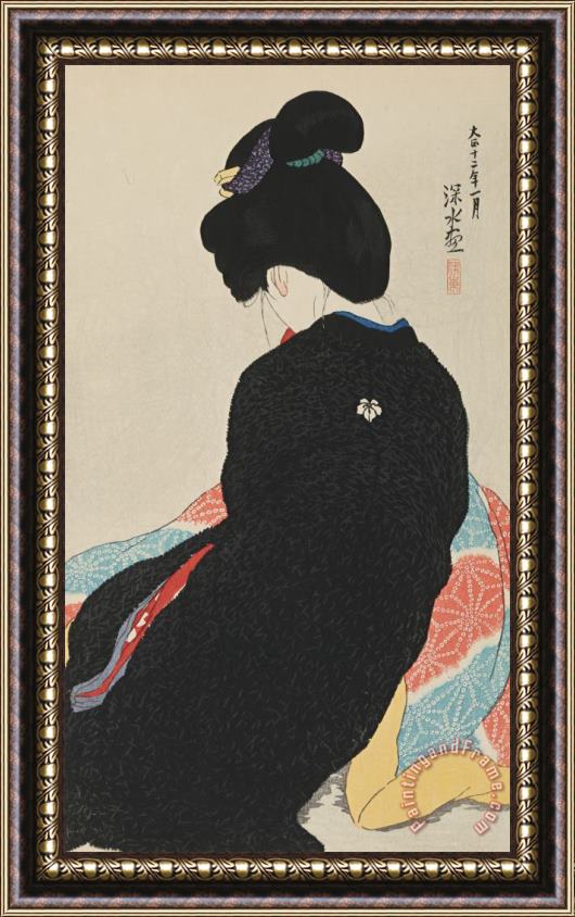 Ito Shinsui Brazier Framed Painting