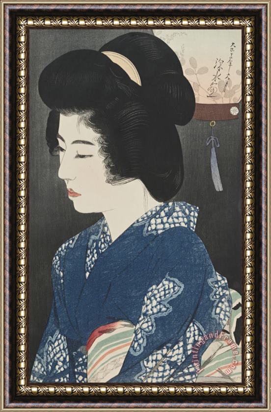 Ito Shinsui Listening to Insects (mushi No Ne) Framed Painting