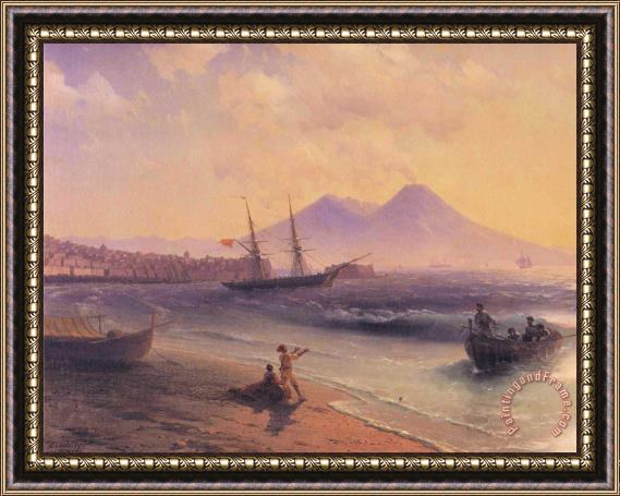 Ivan Constantinovich Aivazovsky Fishermen Returning Near Naples Detail Framed Print