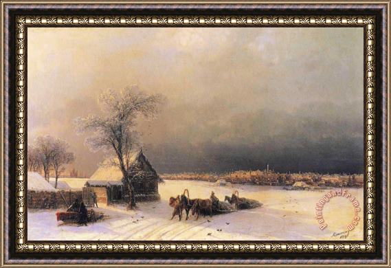 Ivan Constantinovich Aivazovsky Moscow in Winter From The Sparrow Hills Framed Painting