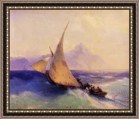 Ivan Constantinovich Aivazovsky Rescue at Sea Framed Print