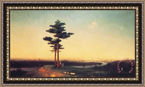 Ivan Constantinovich Aivazovsky View of Moscow From The Sparrow Hills Framed Painting