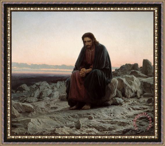 Ivan Kramskoi Jesus in the wilderness Framed Painting