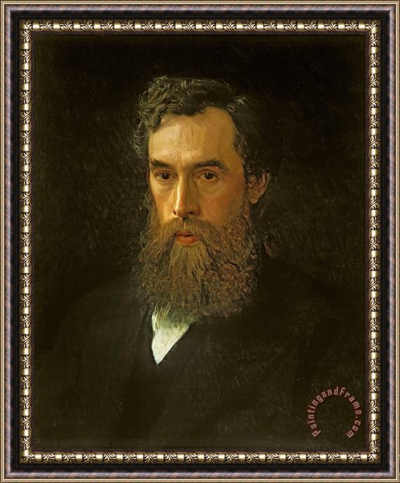 Ivan Kramskoi Portrait of Pavel Tretyakov Framed Painting