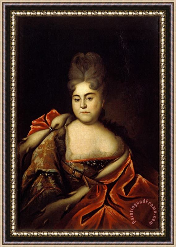 Ivan Nikitin Portrait of Princess Natalia Alekseevny Framed Print