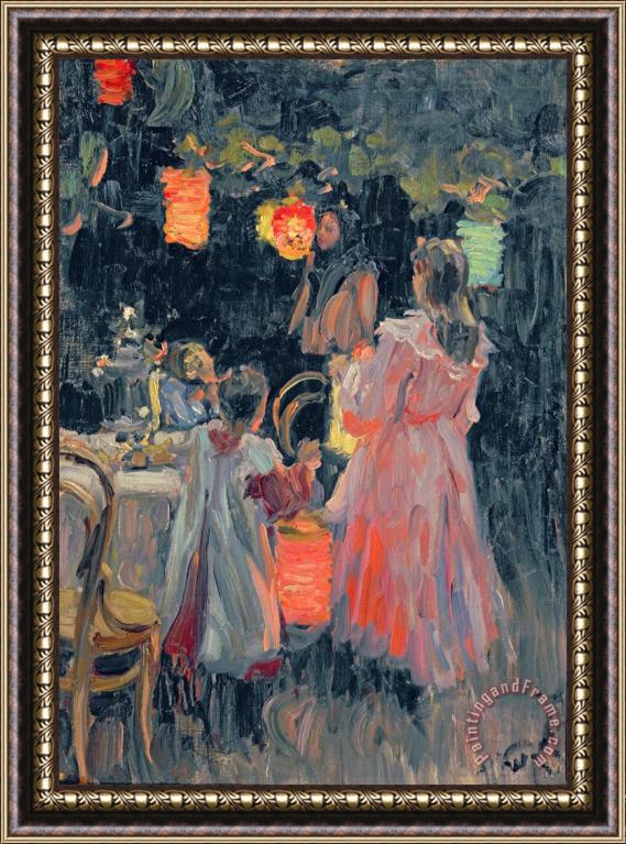 Ivan Semyonovich Kulikov Chinese Lanterns Framed Painting