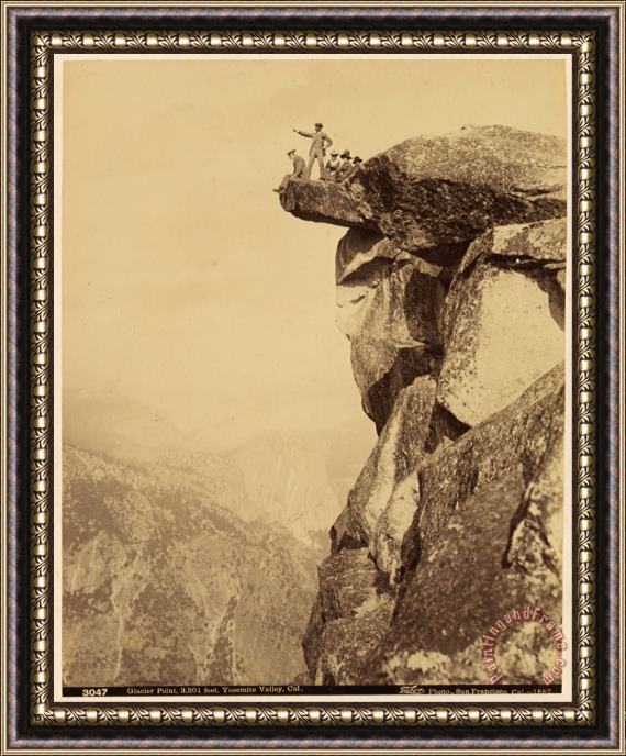 I.W. Taber  Glacier Point, 3,201 Feet, Yosemite, Cal. Framed Painting