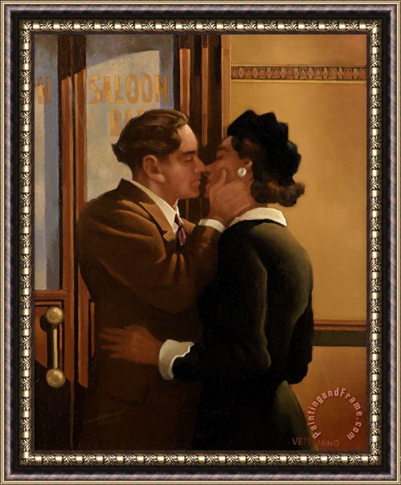 Jack Vettriano Ae Fond Kiss, 1992 Framed Print