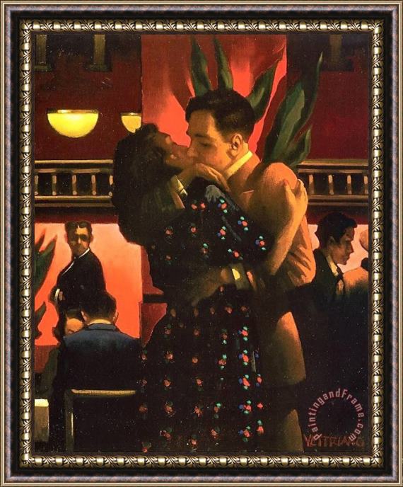 Jack Vettriano Betrayal - First Kiss Framed Print