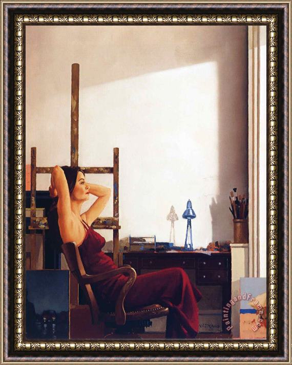 Jack Vettriano Model in The Studio Framed Painting