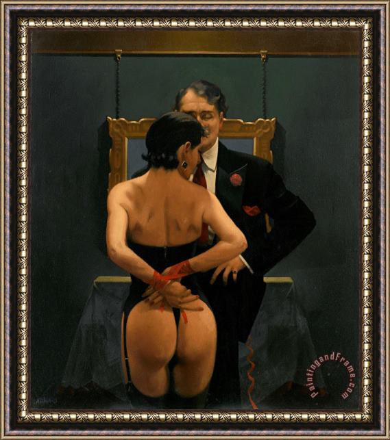 Jack Vettriano Scarlet Ribbons, Lovely Ribbons, 2004 Framed Painting