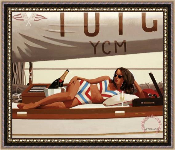 Jack Vettriano Sunshine And Champagne, 2009 Framed Painting