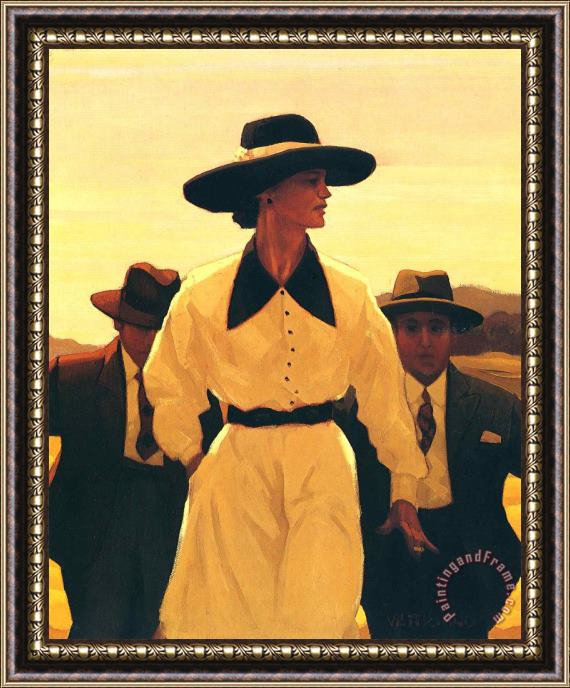Jack Vettriano Woman Pursued Framed Painting