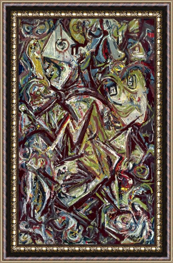 Jackson Pollock Troubled Queen, 1945 Framed Print