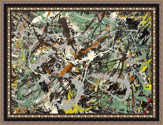 Jackson Pollock Untitled (green Silver) Framed Print