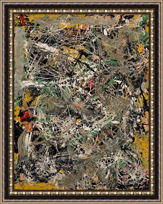 Jackson Pollock Untitled 1949 Framed Painting