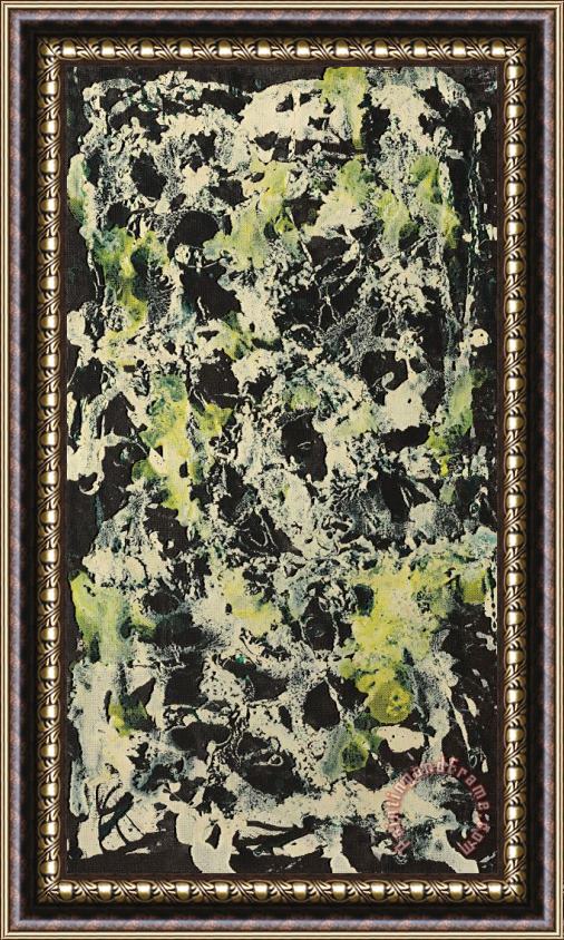 Jackson Pollock Vertical Composition I Framed Print