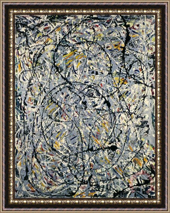 Jackson Pollock Watery Paths, 1947 Framed Painting