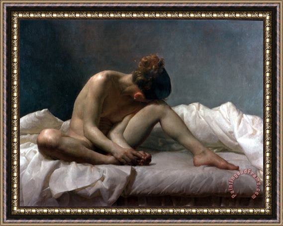 Jacob Collins Seated Nude Framed Print