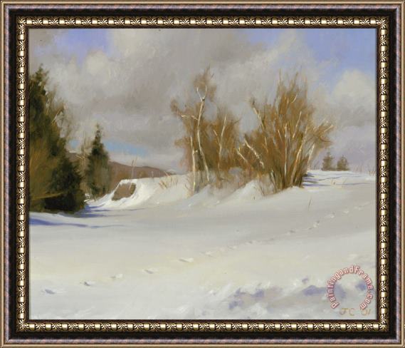 Jacob Collins Tracks in Snow Framed Print