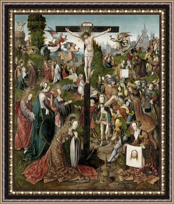 Jacob Cornelisz. van Oostsanen The Crucifixion Framed Painting